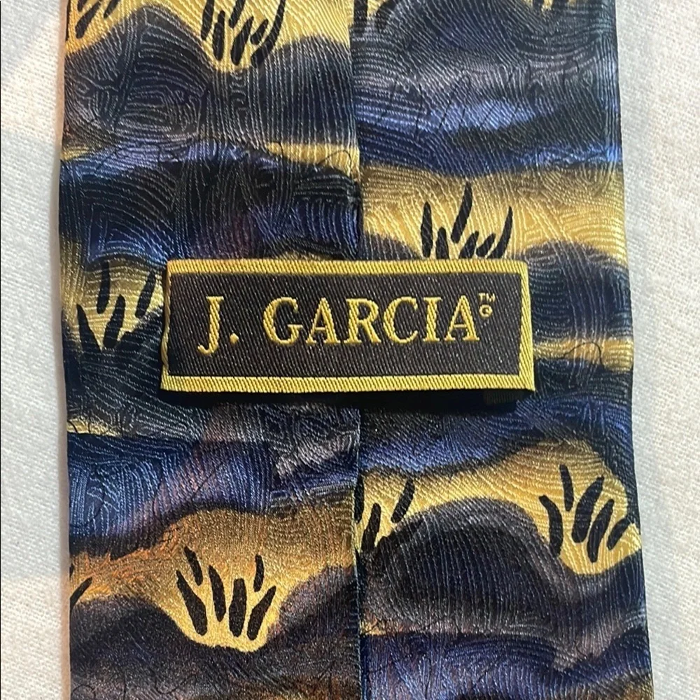 J. Garcia 10th Anniversary Duck Worm Alarm Silk Tie 177 of 1000 Blue Gold